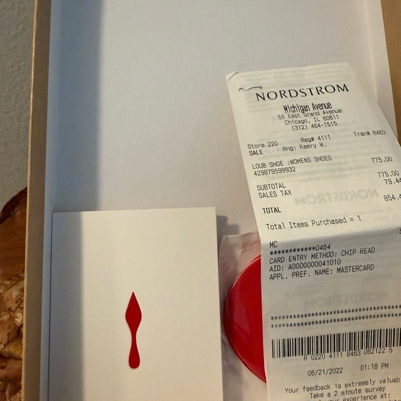 Christian LouBoutin Elegant Black and Red High Heels $625 - Picture 3 of 7